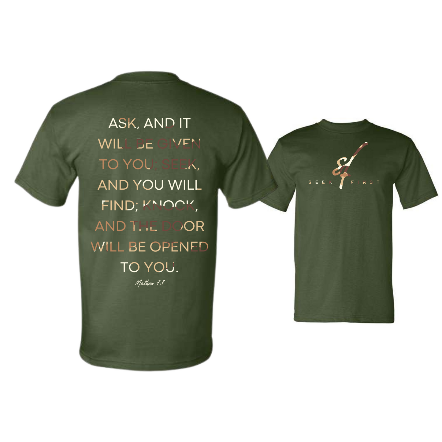 Knock Tan Camo Heavyweight Tee