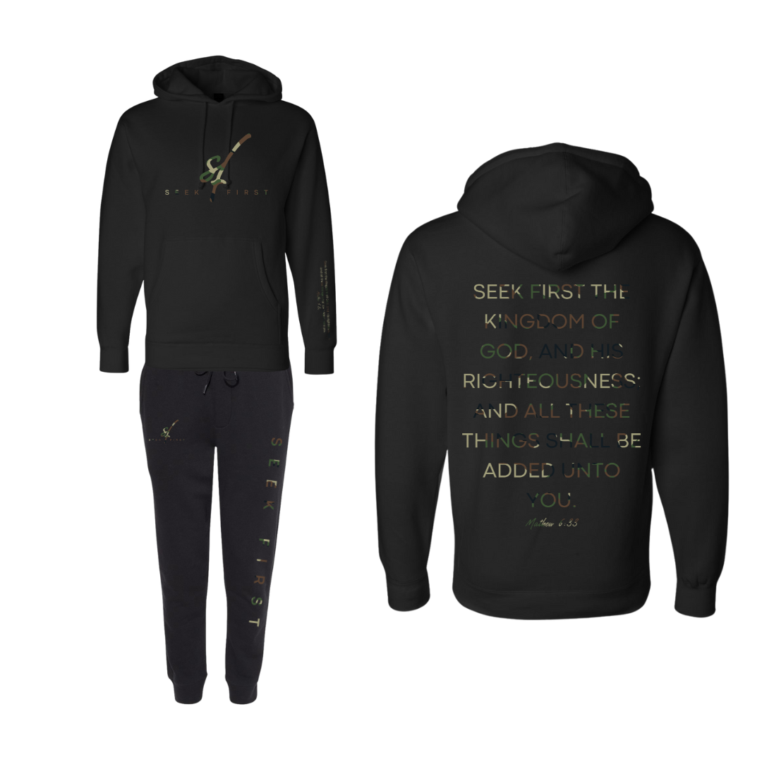 Green Camo Seek First Sweatsuit