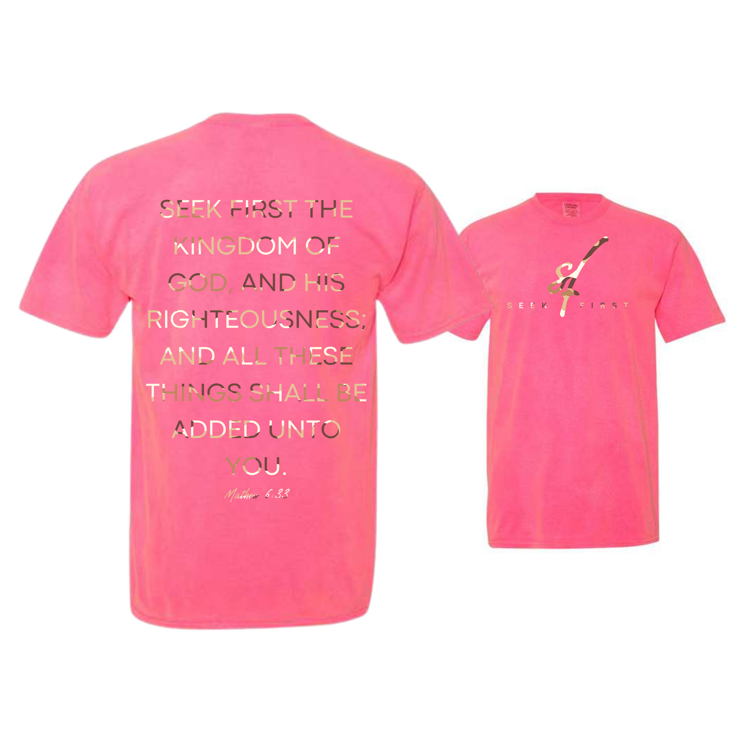 Tan Camo Seek First Dyed Heavyweight Tee