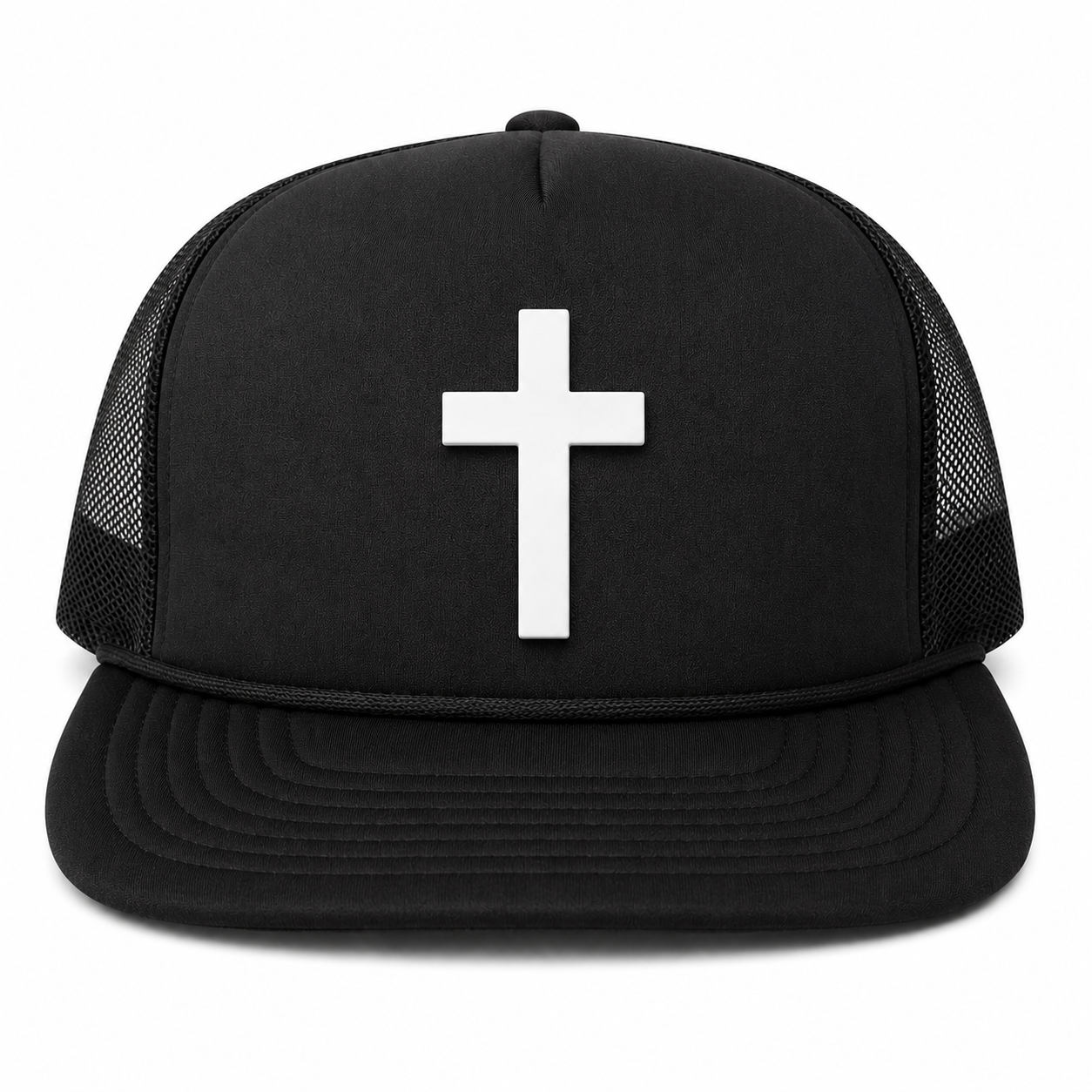 Cross Foam Mesh Trucker Cap