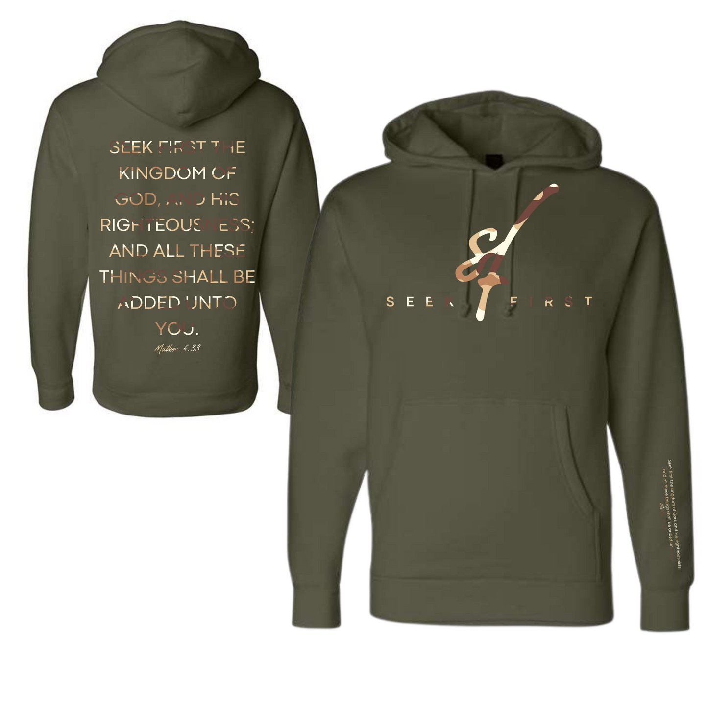 Tan Camo Seek First Hoodie