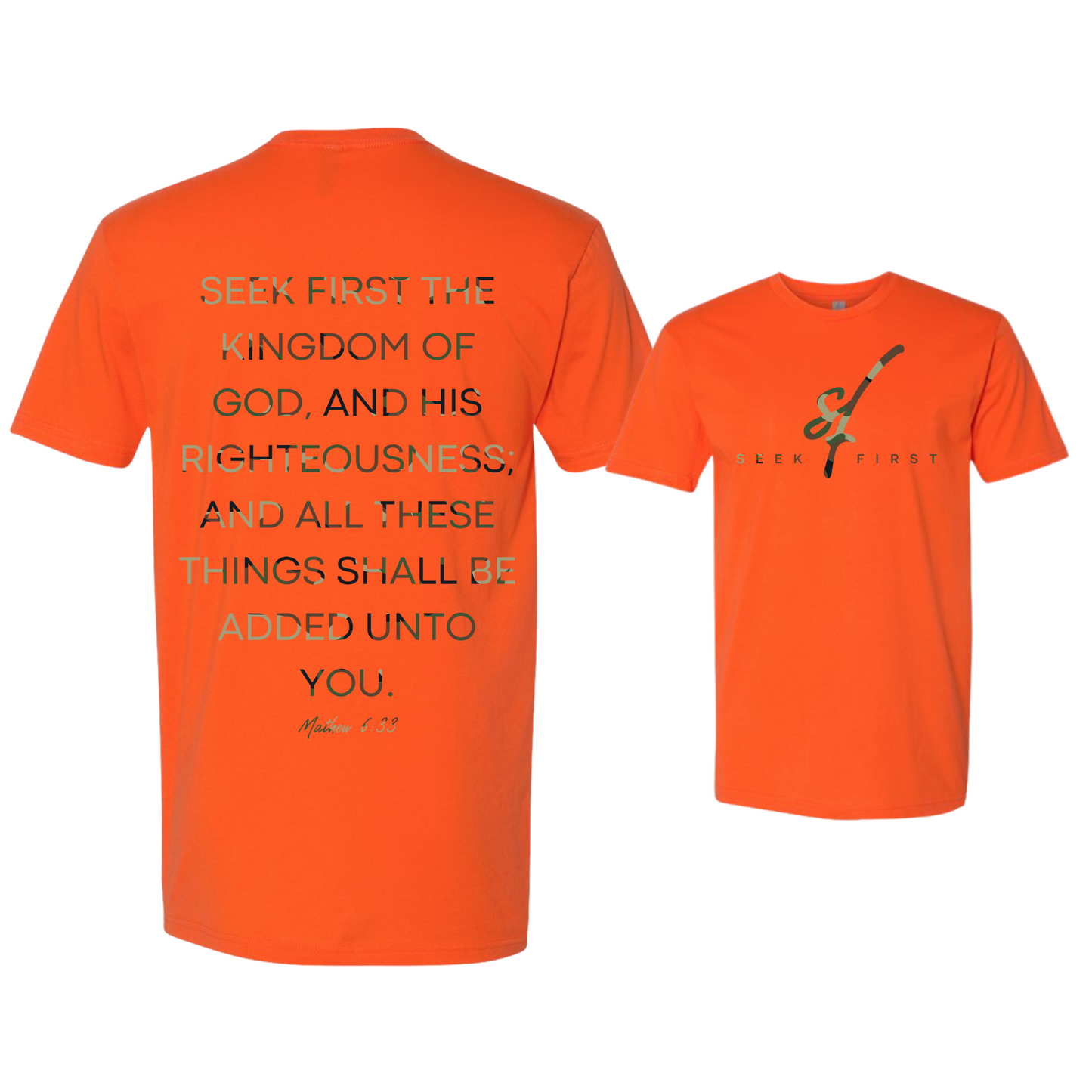 Green Camo Seek First T-Shirt