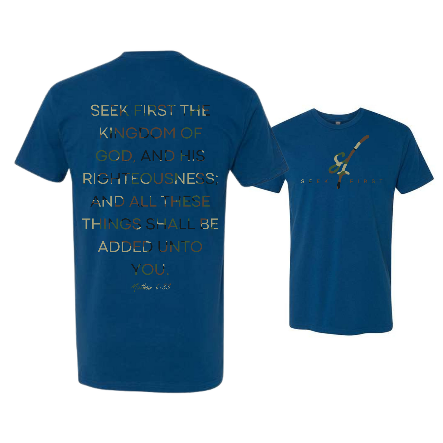 Green Camo Seek First T-Shirt
