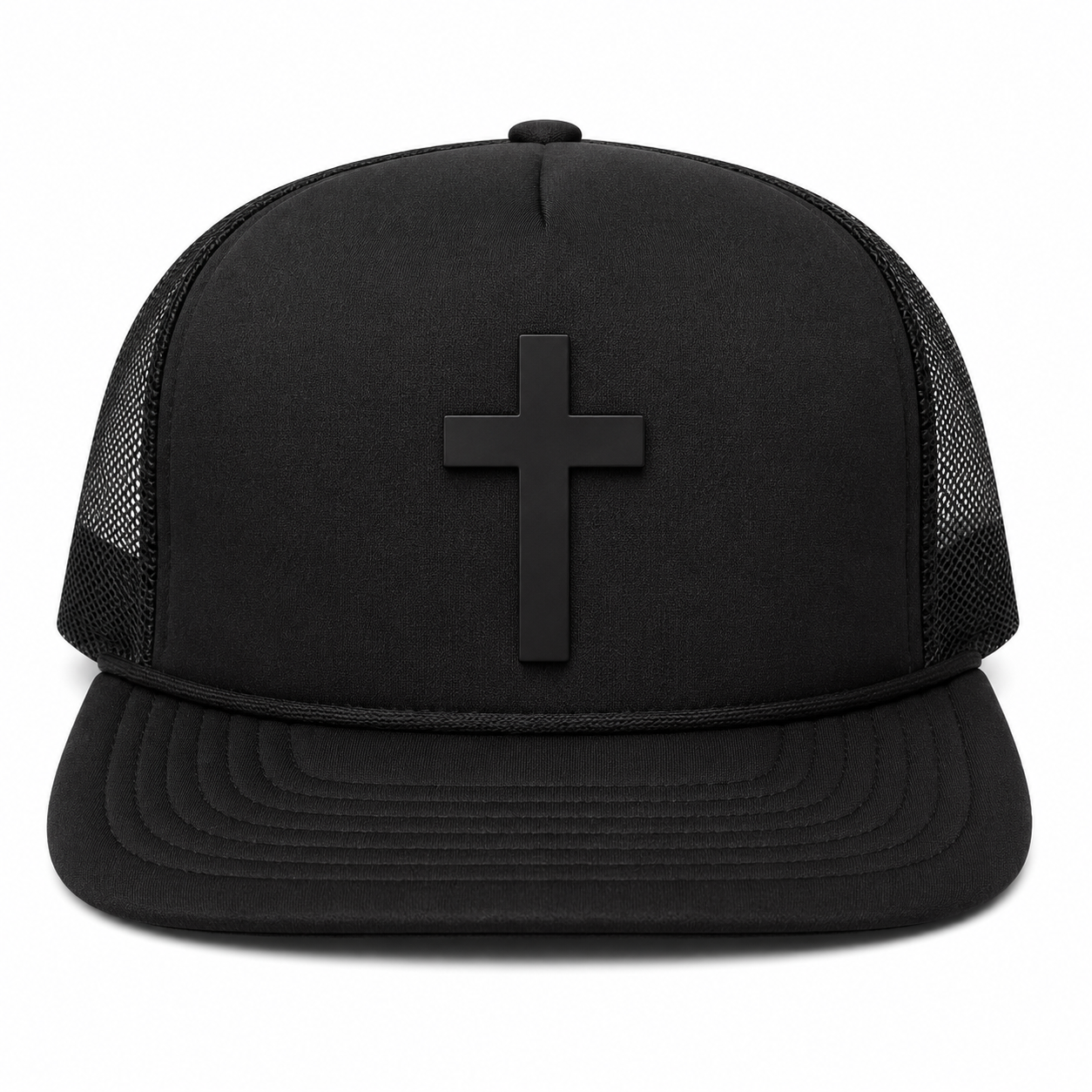 Cross Foam Mesh Trucker Cap