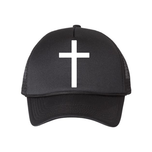 Cross Foam Mesh Trucker Cap