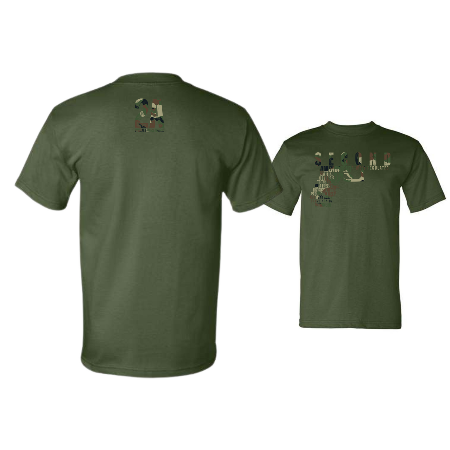 Second Green Camo Heavyweight Tee