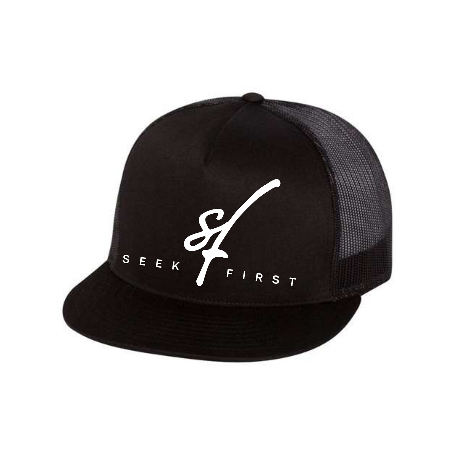 Seek First Five-Panel Classic Trucker Cap