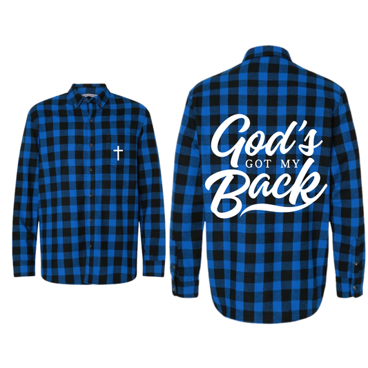 God's Got My Back Flannel