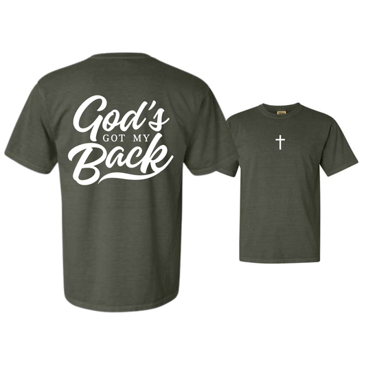 God's Got My Back Dyed Heavyweight Tee