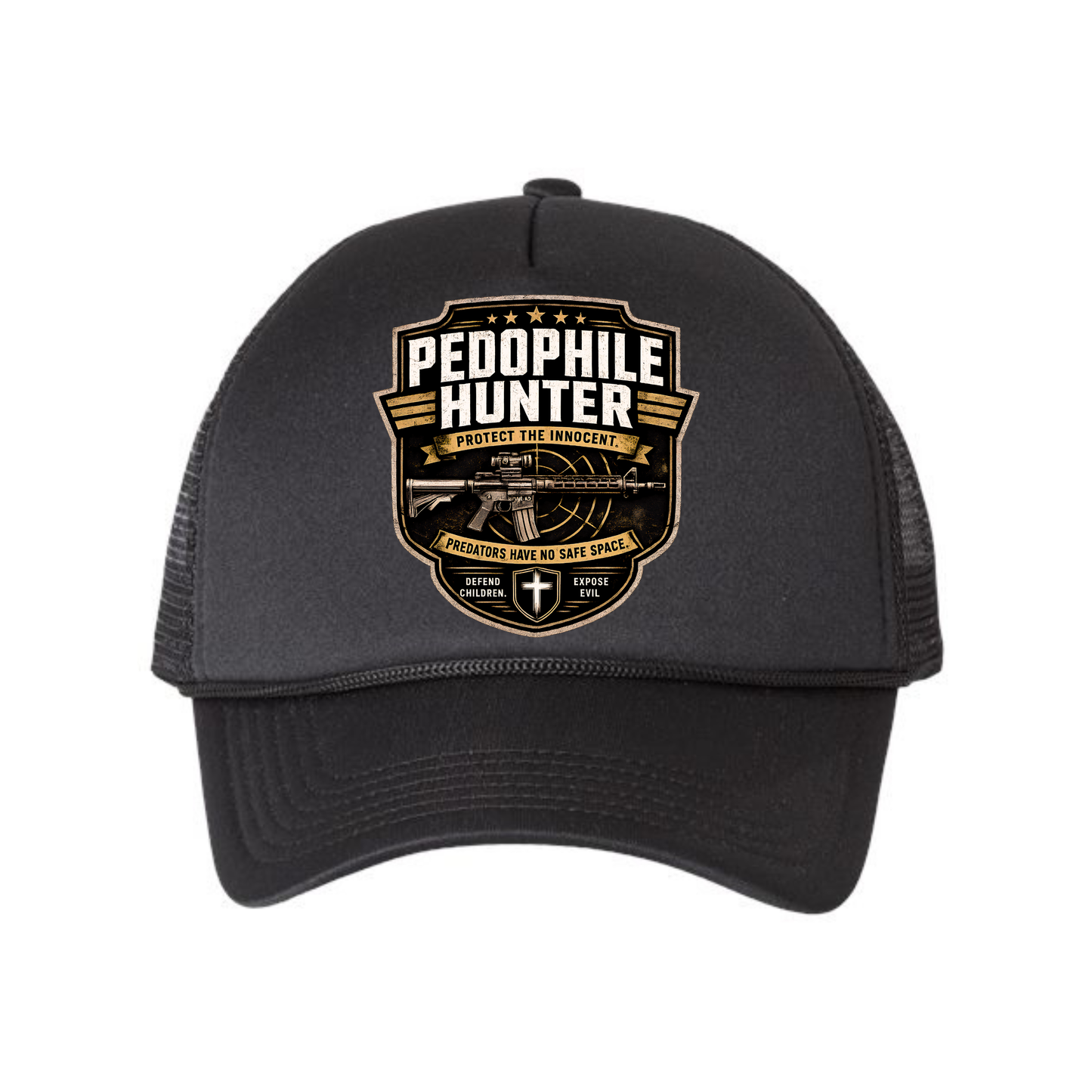 Pedophile Hunter Foam Mesh Trucker Cap