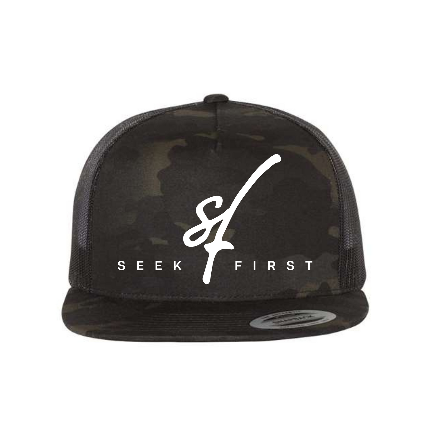 Seek First Five-Panel Classic Trucker Cap