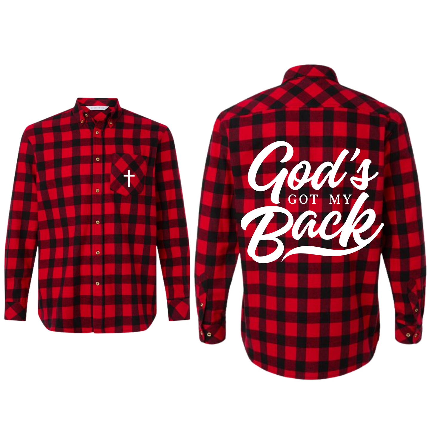 God's Got My Back Flannel