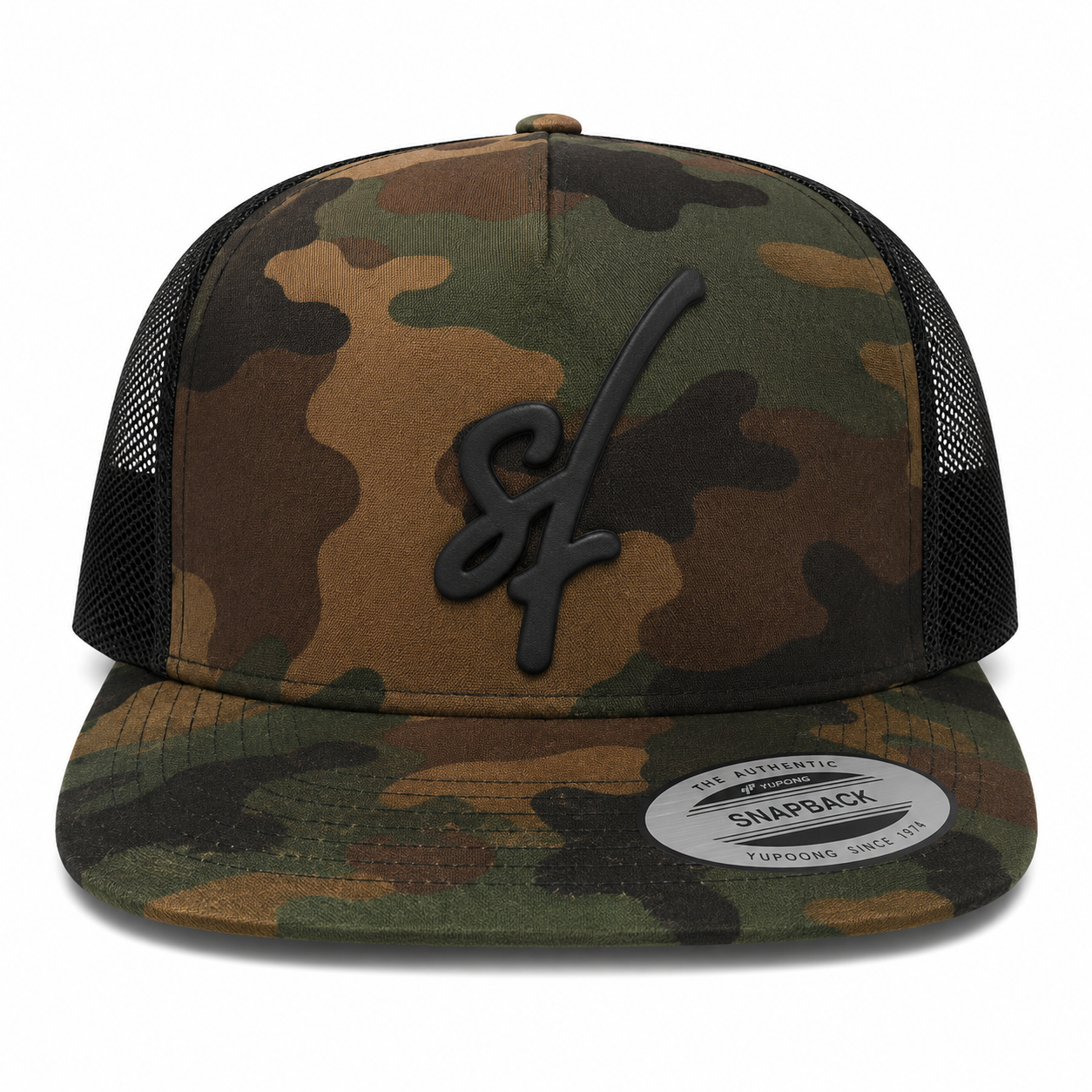 Seek First Leather Patch Five-Panel Classic Trucker Cap