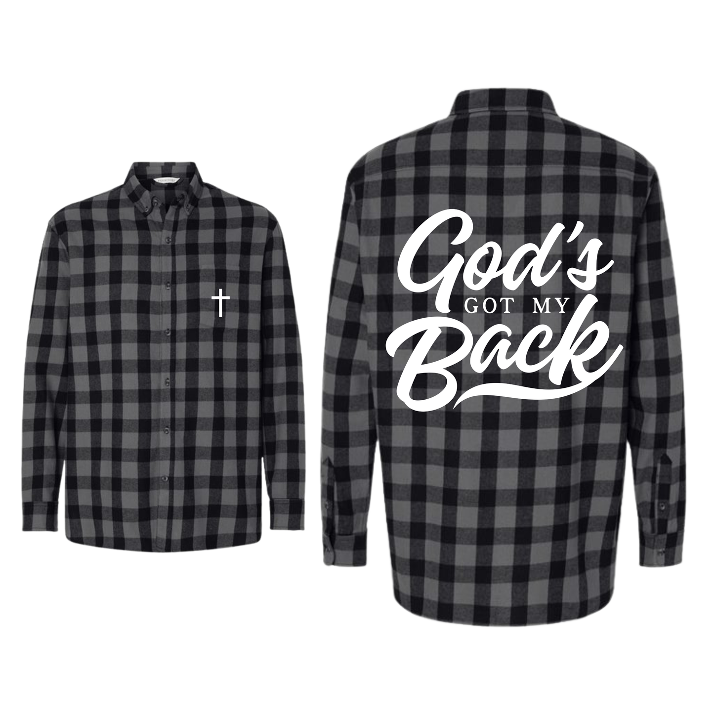 God's Got My Back Flannel