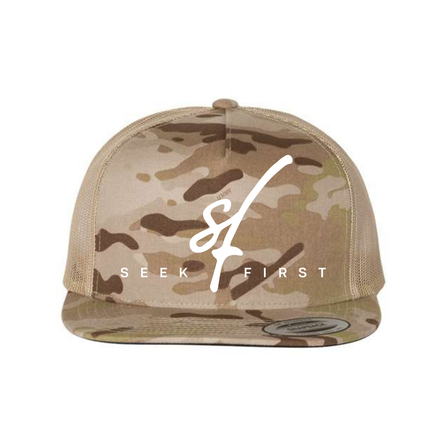 Seek First Five-Panel Classic Trucker Cap