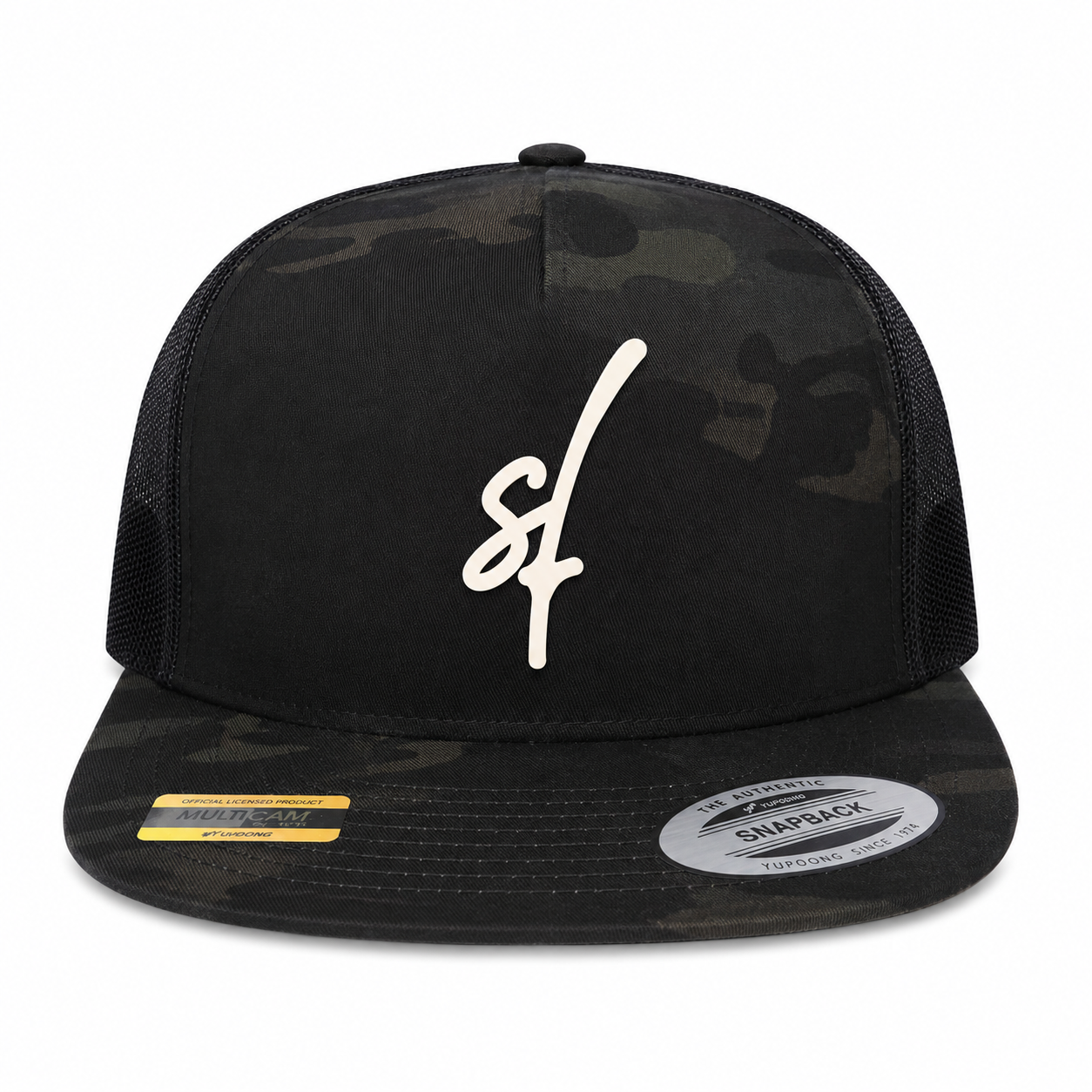 Seek First Leather Patch Five-Panel Classic Trucker Cap