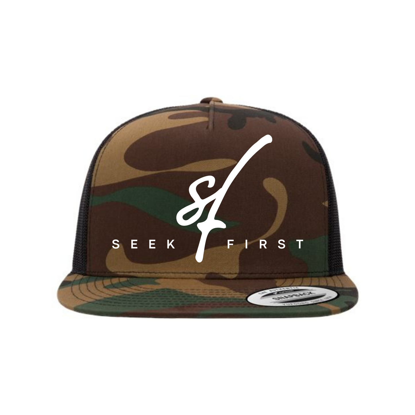 Seek First Five-Panel Classic Trucker Cap