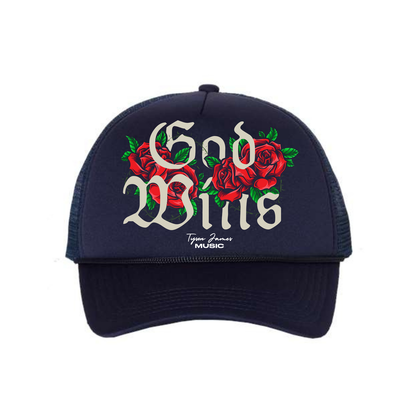 God Wins Foam Mesh Back Trucker Cap