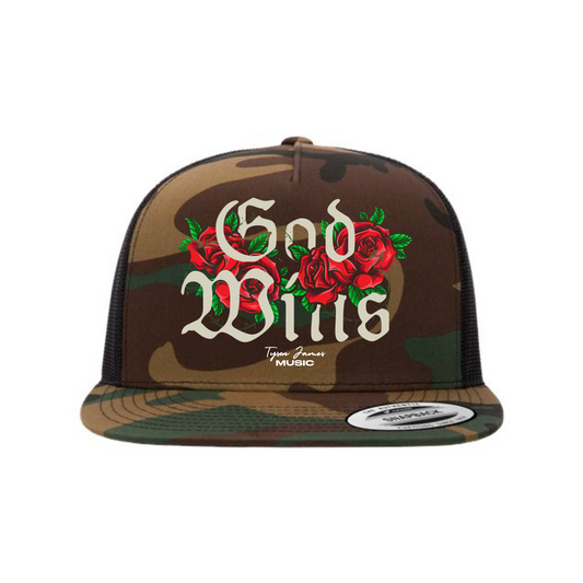 God Wins Five-Panel Classic Trucker Cap