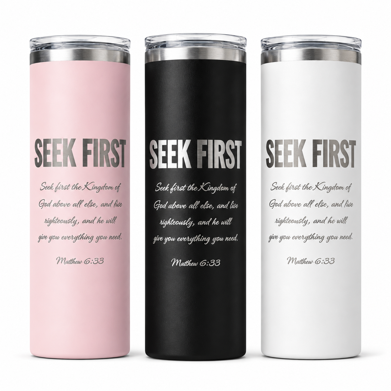 Seek First Tumblers
