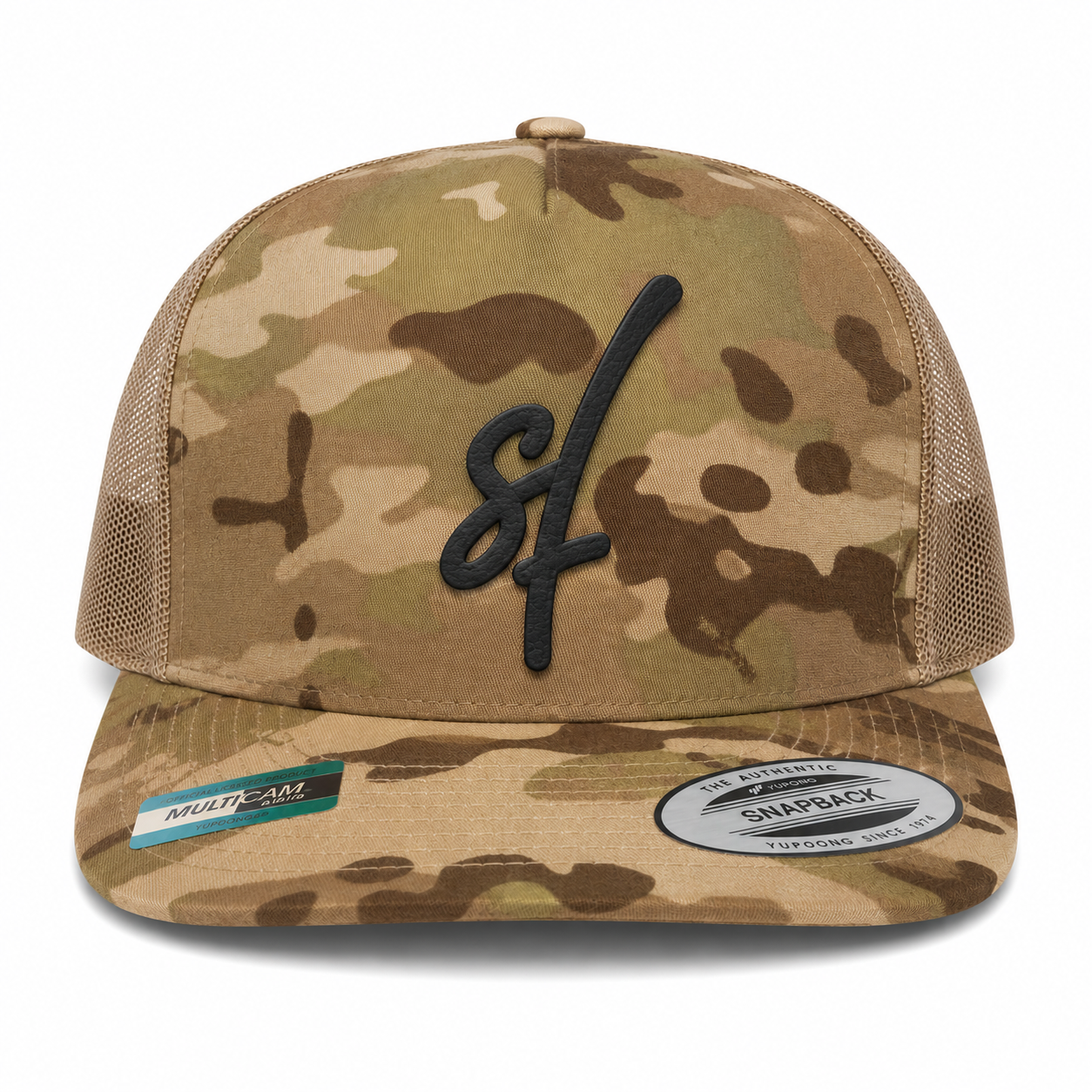 Seek First Leather Patch Five-Panel Classic Trucker Cap