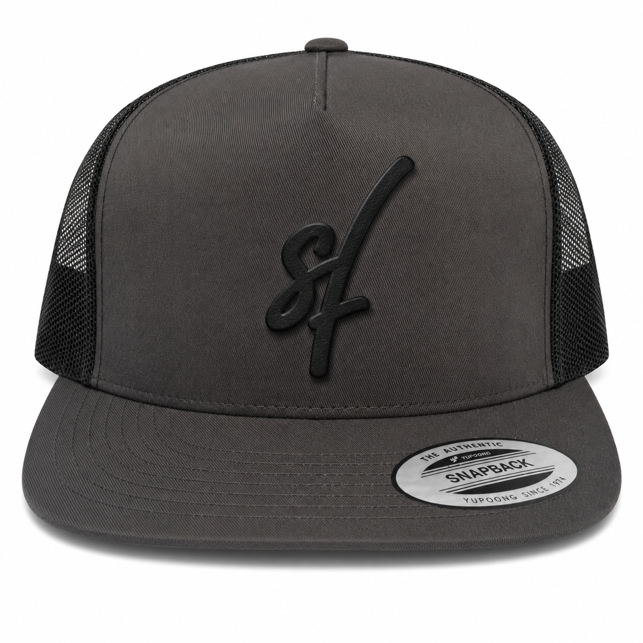 Seek First Leather Patch Five-Panel Classic Trucker Cap