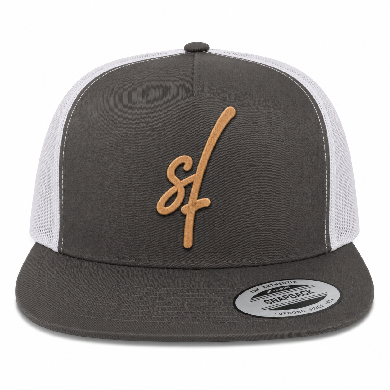 Seek First Leather Patch Five-Panel Classic Trucker Cap