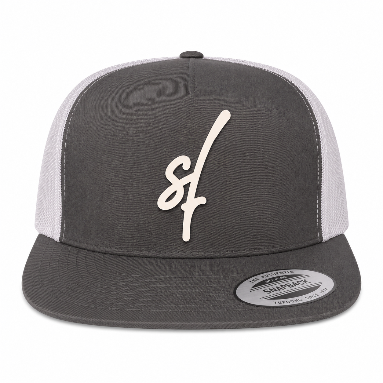 Seek First Leather Patch Five-Panel Classic Trucker Cap