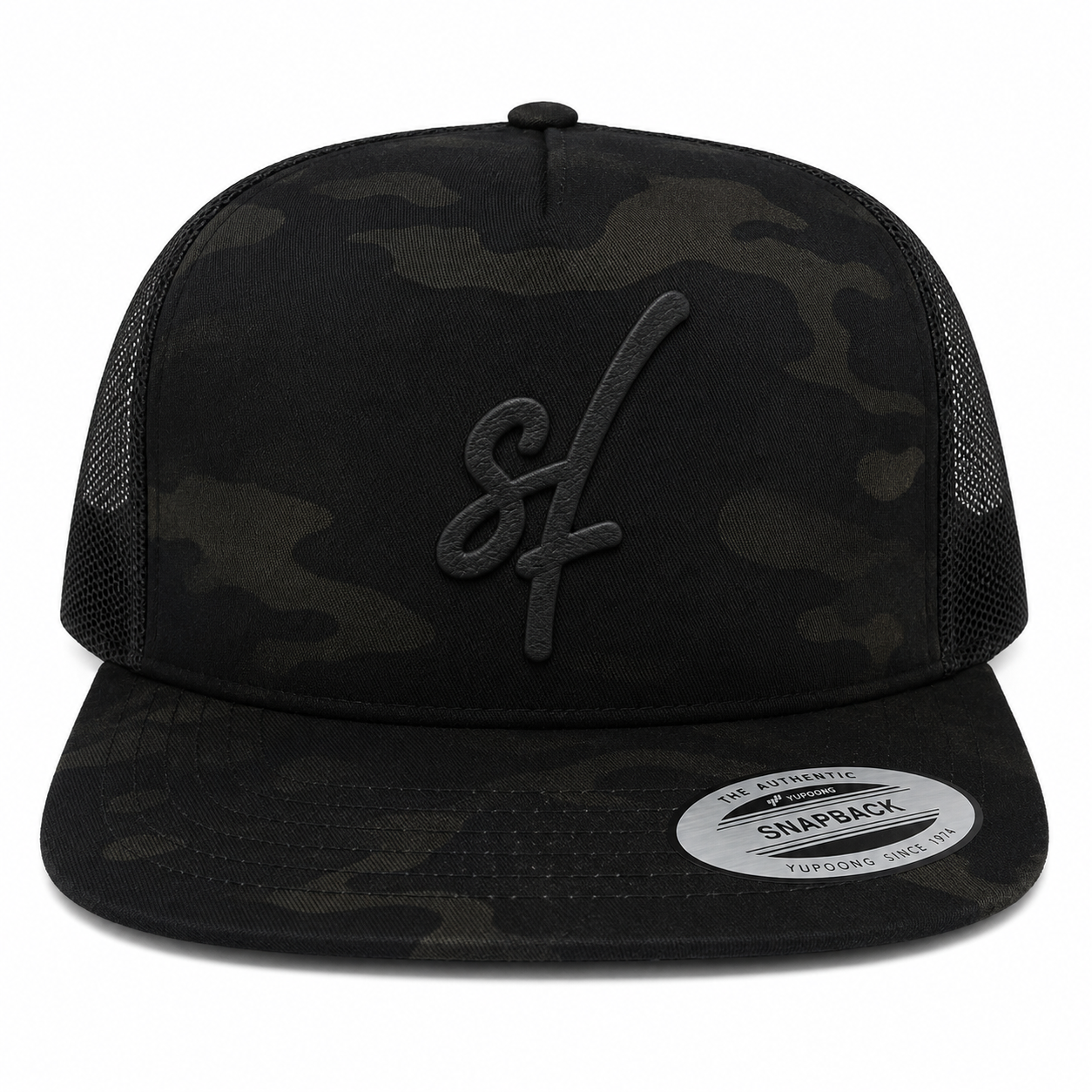 Seek First Leather Patch Five-Panel Classic Trucker Cap