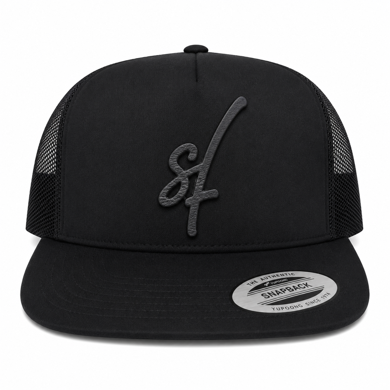 Seek First Leather Patch Five-Panel Classic Trucker Cap