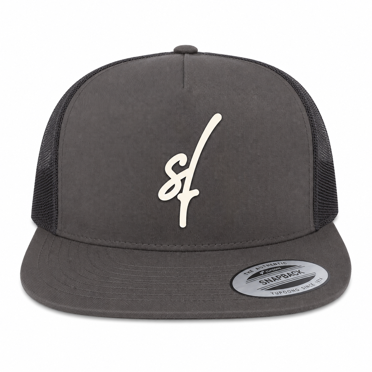 Seek First Leather Patch Five-Panel Classic Trucker Cap