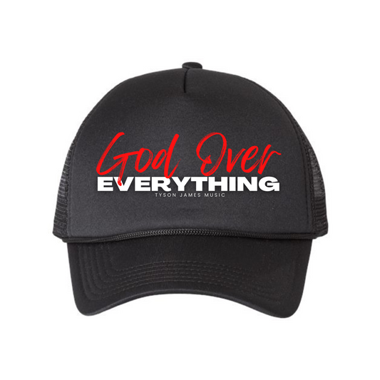 God Over Everything Foam Mesh Back Trucker Cap