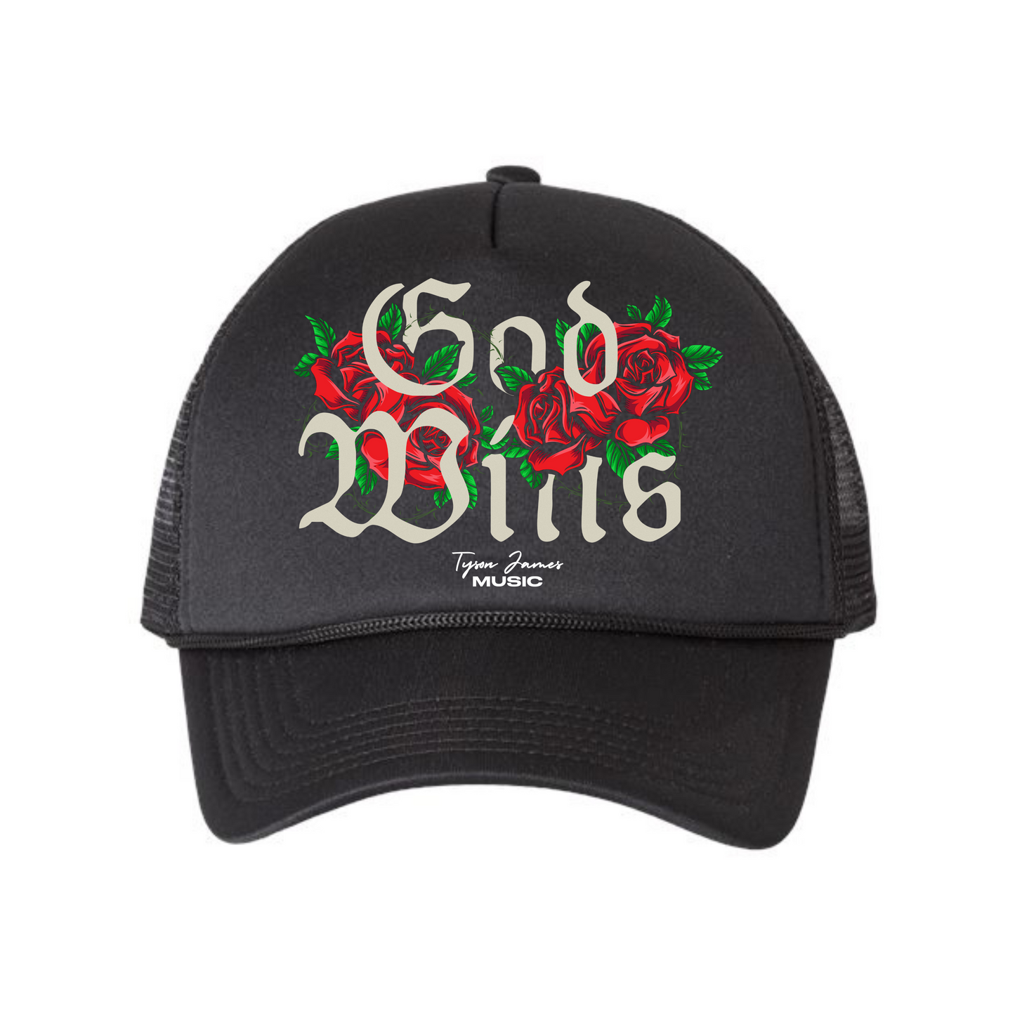 God Wins Foam Mesh Back Trucker Cap