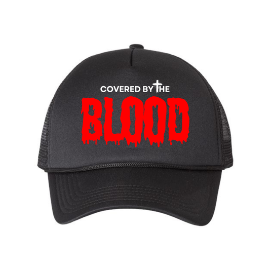 Covered by the Blood Foam Mesh Trucker Cap